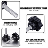 Therwen 8 Pcs Hammock Hardware Kit Heavy Duty Hammock Stand Hook Replacement Thread Hand Knob for Swing Chair Patio Umbrella Base Garden(Silver) Therwen