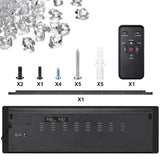 Joy Pebble 60 inch Electric Fireplace Inserts, in-Wall Recessed and Wall Mounted 750/1500W Fireplace Heater, Touch Screen, Remote Control with Timer, Adjustable Flame Color and Speed Joy Pebble