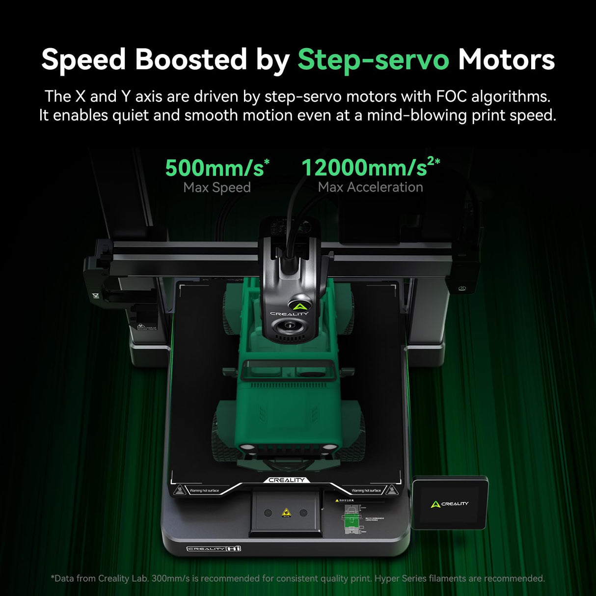 Creality Hi Combo Multicolor 3D Printer with CFS, 500mm/s High Speed Printing,Full-auto Leveling, Automatic Filament Reading, Fully Assemble, Silent Mode 3D Printers 10.24×10.24×11.81 inch Creality