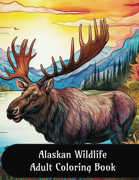 Alaskan Wildlife Adult Coloring Book Majosta