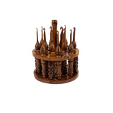 Handcrafted Rosewood Crochet Hook Stand – Personalized Wooden Holder – Portable Organizer for Crochet Hooks – Premium Gift for Knitters & Crafters 13-Hooks Fakhr Wood Handicrafts