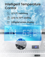 HCK Outdoor Refrigerator 24 Inch, Undercounter Refrigerators with Stainless Steel Door, 161 Can Beverage Fridge for Home Bar, Kitchen, Patio, Outdoor, Commercial Use HCK