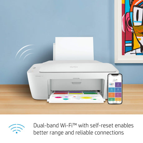 HP DeskJet 2752 All-in-One Color Inkjet Printer Scanner and Copy with Mobile Printing, Wireless Printers for Home and Office, Instant Ink Ready, Dual-Band WiFi, 8RK11A (Renewed) HP