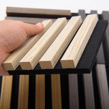 Art3d 5-Pack Sample Acoustic Wood Panels for Wall, Soundproof Wood Slat Panel for Wall and Ceiling - 5 Colors, 6" x 4.7" Art3d
