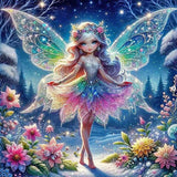 Axquilon Diamond Art Kits for Adults-Round Full Drill 5D Fairy Diamond Painting Kits for Adults Beginners Paint by Diamonds Pictures Girls Gem Art Painting Kits DIY Crafts Kits 14x14inch Axquilon