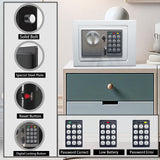 Yuanshikj Electronic Deluxe Digital Security Safe Box Keypad Lock Home Office Hotel Business Jewelry Gun Cash Use Storage (Silver 1) Yuanshikj