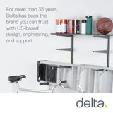 Heavy Duty Lumber Storage Rack by Delta Cycle, Holds Up to 800 lbs - Easy to Install Wood Storage Rack with Fully Adjustable Arms - Steel Construction Storage Solution for Garage, Basement & Pantry Delta Cycle & Home