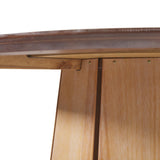 Walker Edison Scandinavian Paneled-Wood Pedestal Base Round Top Dining Table, 48 Inch, Cerused White Walker Edison