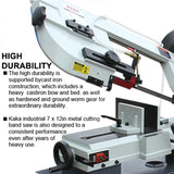 KAKA INDUSTRIAL Metal Bandsaw, 7 x 12 inch Metal Cutting Band Saw,4 step blade speeds by pulley wheel driven, Metal Horizontal Band Saw, BS-712N metal cut band saw with 1.5HP motor 115V / 230V 1PH KAKA INDUSTRIAL