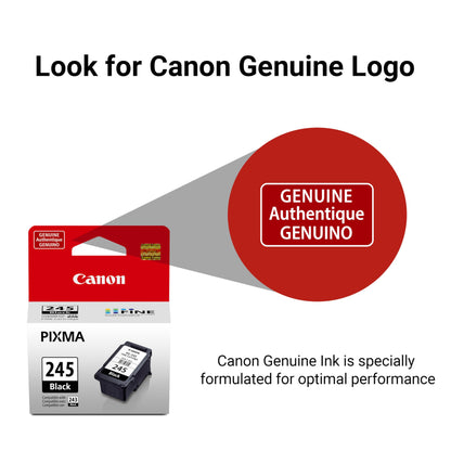 Canon PG-245 Genuine Black Ink Cartridge, Compatible with iP2820, MG2420/2924/2920/3020/2522/2525, MX492, TS3120/302/302a/202/202a/4520/3320