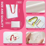 10 Pack Sublimation Blanks Canvas Tote bag, Reusable Large Grocery Bags DIY Heat Transfer Cosmetic Makeup Bags Shopping Bags with Customized Color for DIY, Advertising, Christmas Craft Present MAFYE