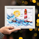 Uniquilling Quilling Kits Paper Quilling Kit for Adults Beginner, 8 * 10 in Paper Filigree Painting Kits, DIY Kits for Adults with Quilling Tools, Modern Wall Art for Living Room Uniquilling