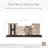 Young's Inc. Wood Block Tabletop Sign - Attractive Living Room Decor - Rustic Centerpiece Table Decorations - Home Decorations for Living Room - 17.5" W x 1.75" D x 7" H Young's Inc