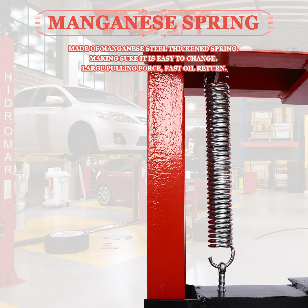Tandagy 12 Ton Hydraulic Shop Press with Press Plates Heavy Duty Shop Press H-Frame Floor Mount Hydraulic Shop Press Adjustable Hydraulic Press (Red) Tandagy