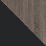 Ameriwood Home Carver Coffee Table with Open Storage, Matte Black Paint and Distressed Wood Grain Accents Ameriwood Home