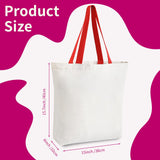 OLSUNOR 10 Pack Canvas Tote Bag with Zipper, Reusable Grocery Bags with Long Handle, DIY Heat Transfer Sublimation Blanks Shopping Bags for Advertising, Birthday, Halloween, Christmas Craft Bags OLSUNOR