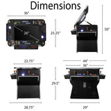 West State Gamerooms Cocktail Arcade Machine – Lift-Up Arcade Game Cabinet – Pre-Assembled 2 Player 3000 Retro Video Games Table with 26-Inch LCD Screen Track Ball and 2 Chrome Bar Stools West State Billiards