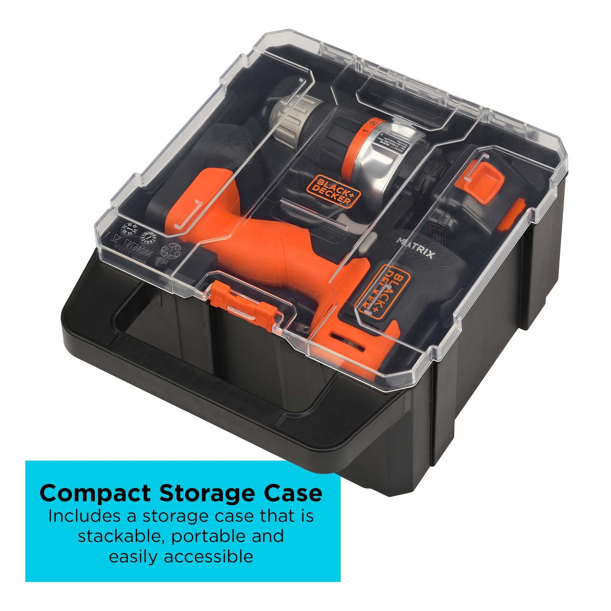 BLACK+DECKER BLACK+DECKER MATRIX 20V MAX* Drill Kit with Storage Case (BDCDMT120CSTFF) - WoodArtSupply