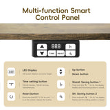 RRTECHFORU Electric Standing Desk, Adjustable Height Stand up Desk, Sit Stand Home Office Desk with Splice Board (Rustic Brown, 48") RRTECHFORU