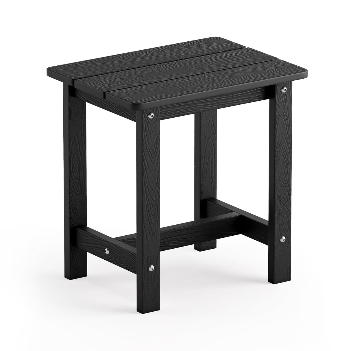 LUE BONA Outdoor Side Table, HDPS Small Outdoor Table, Adirondack Side Table, Outside End Table for Patio, Porch, Deck, Pool, Weather Resistant/Easy Maintenance/Indoor or Outdoor Use, Black LUE BONA