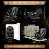 Alfine A66 4D Full Body Massage Chair – Made in The U.S.A. with U.S. & Imported Material, SL Track, Yoga Stretch, Zero Gravity, AI Voice Control, Heating, Automatic Footrest Alfine