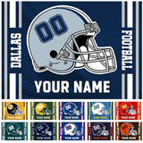 Bysincy Custom Football Diamond Painting with Name and Number, Customized Sports Fan Flag Painting with Helmet, Personnalized Football Diamond Art for Home Decor (32 Design Styles) Bysincy