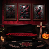 YULIDECO Paint by Numbers for Adults Beginners,Paint by Numbers Gothic 3-Piece Set，DIY Skull Acrylic Painting on Canvas for Home Wall Art Decor （12x16Inch） YULIDECO