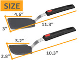 2 Pack Flexible Silicone Spatula Turner, 600°F Heat Resistant Silicone Spatula Set for Nonstick Cookware, Kitchen Silicone Cooking Utensil Set for Egg Pancake Flipper/Heat Resistant Silicone Grip BodiCal