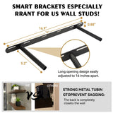 BGMG Floating Shelves 24 inch Long, Distressed,Wide Rustic Wooden Wall Shelves for Bathroom Living Room Bedroom Kitchen Farmhouse Set of 2-24x6.7x1.25 inch-Distressed Walnut BGMG