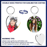 Bucherry 216 Pcs Double Sided Sublimation Keychain Heat Transfer DIY MDF Blank Keychains Blanks Bulk Sublimation Key Chains for Christmas Graduation Day Bucherry
