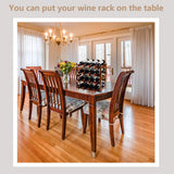 Homevany Bamboo Wine Rack,4 Tier, Wine Bottle Holder, Hold 16 Bottles for Home Kitchen, Dinging Room, Pantry, Cabinet, Bar Homevany