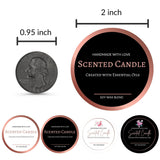 Mobiusea Creation Candle Label Roll | 300pcs Rose Gold Labels for Candle Making Supplies, Tins, Containers, Jars with Lids, Boxes Packaging Mobiusea Creation