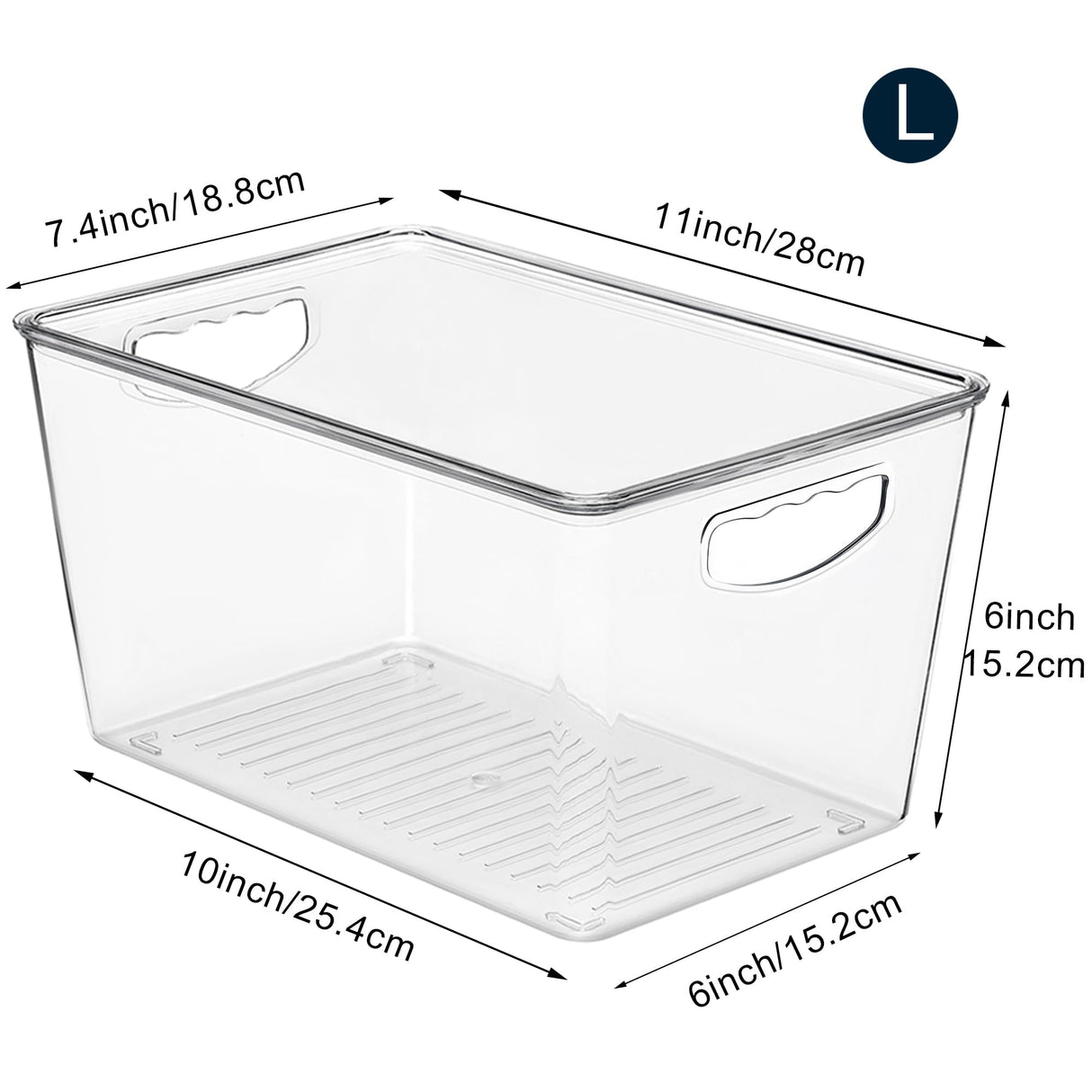 theaoo Clear Storage Bins with Lids Stackable - Large Plastic Containers for Pantry Organization and Storage - Perfect for kitchen,Fridge,Laundry Room,Bathroom,Garage,Closet,Cabinet Organizer - 8 Pack theaoo