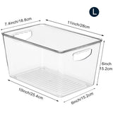theaoo Clear Storage Bins with Lids Stackable - Large Plastic Containers for Pantry Organization and Storage - Perfect for kitchen,Fridge,Laundry Room,Bathroom,Garage,Closet,Cabinet Organizer - 8 Pack theaoo