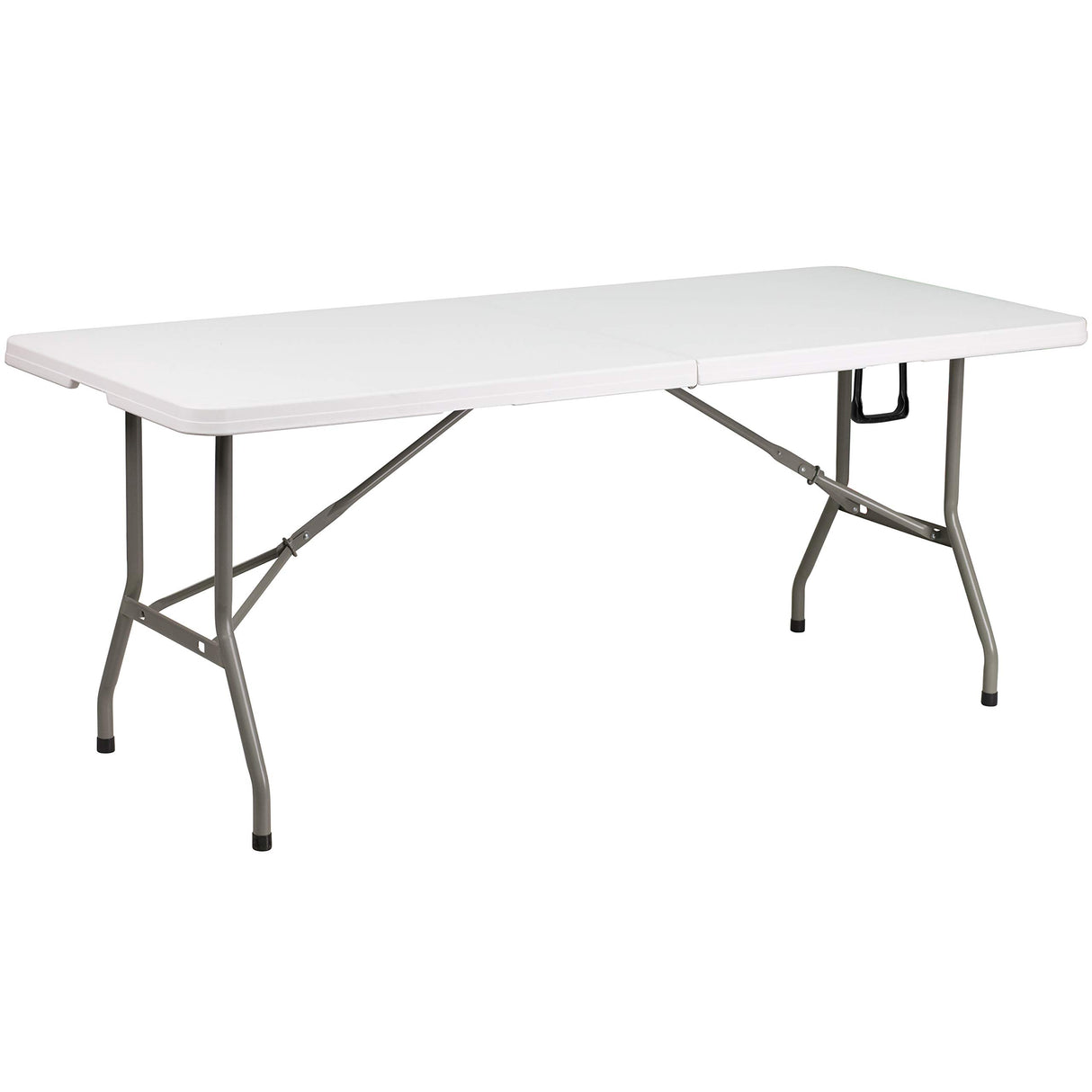 Flash Furniture Elon 6' Rectangular Plastic Folding Event Table, Portable Banquet Table for Indoor/Outdoor Events, White Flash Furniture