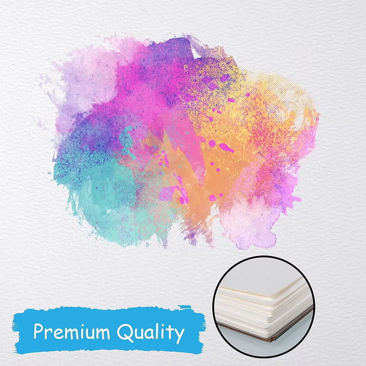 Watercolor Paper Bulk, 8.5x11 inches, 25 Sheets (180gsm) Artist Paper - Watercolors, Mixed Media, Drawing and Art Journaling Bonmiy