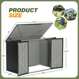 Flamaker 5.8 x 3.3 FT Storage Shed Outdoor Metal Trash Can Shed with Hydraulic Gas Rod Lockable Garden Tool Shed for Backyard, Lawn, Roadside Flamaker