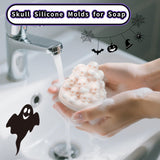 ZQYSING Skull Candle Molds for Candle Making, Halloween Silicone Mold for Epoxy Resin Candles Wax Soap Plaster Cement Concrete Home Party Decorations ZQYSING