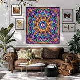 Mandala Diamond Painting Kit Adult DIY 5D Round Full Diamond Art (Suitable for Adult Beginners) for Home Leisure and Wall Decoration 13.8×13.8 Inch DMYYDSZH