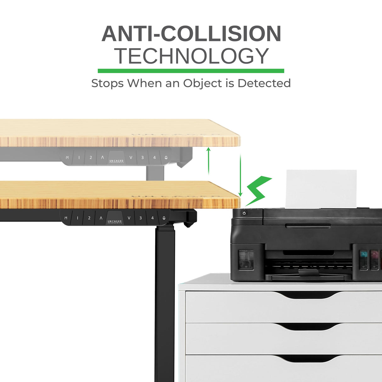 Rise Up Dual Motor Electric Standing Desk Adjustable Height Desk 60x30 Large Computer Standing Desk, Sit Stand Up Desk Raising Desk, Home Office Desk Uncaged Ergonomics