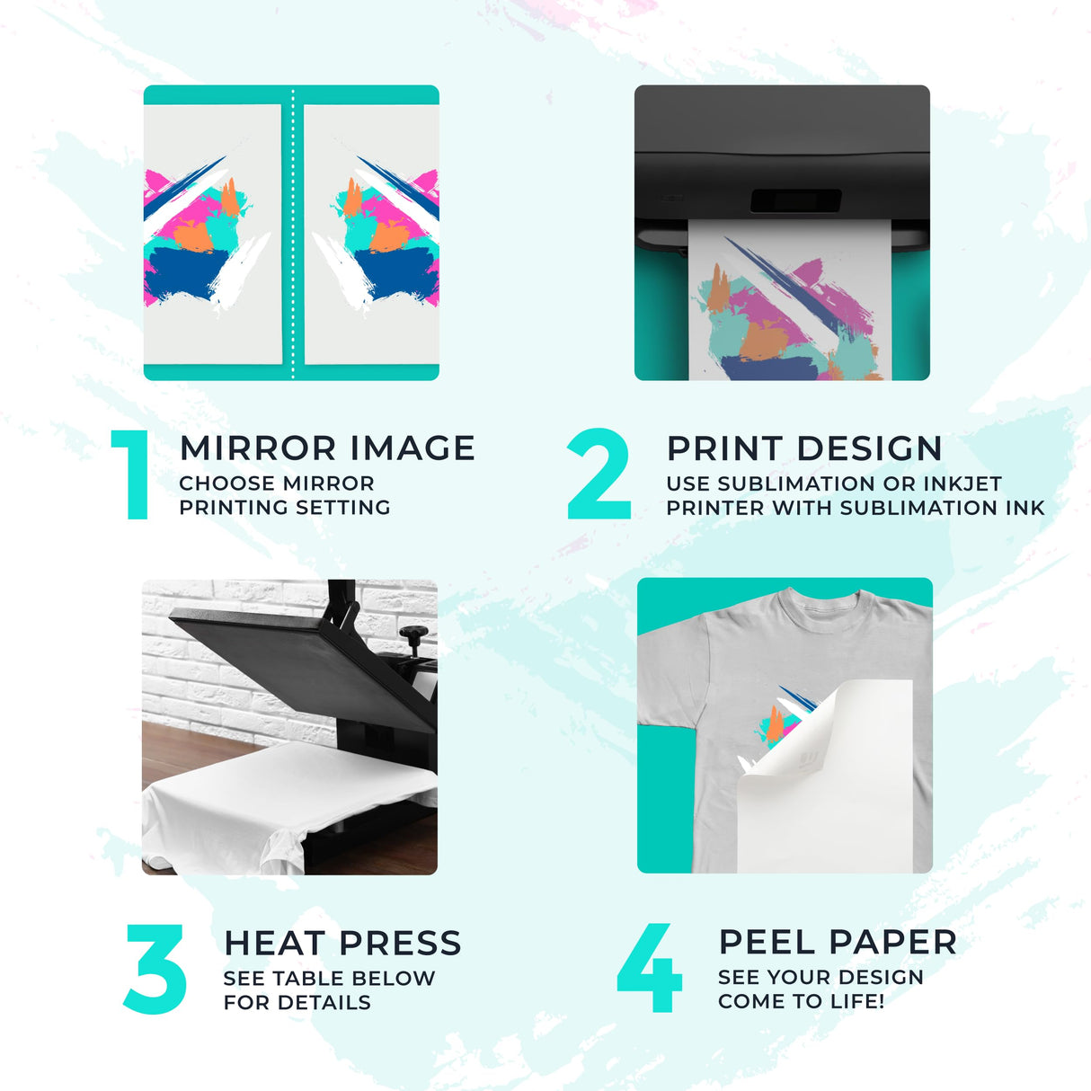 Bryco Goods Sublimation Paper 8.5 x 11 Inches - 200 Sheets - Compatible with Sublimation Printer and Inkjet Printer with Sublimation Ink - 120GSM – Made in the USA Bryco Goods