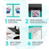 Bryco Goods Sublimation Paper 8.5 x 11 Inches - 200 Sheets - Compatible with Sublimation Printer and Inkjet Printer with Sublimation Ink - 120GSM – Made in the USA Bryco Goods