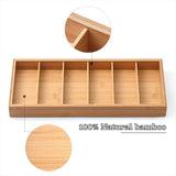 Lunavita 6-Slot Sunglasses Organizer Tray, Sunglasses Storage Case, Eyeglass Display Eyewear Display Box,Jewelery Display Organizer Tray, Natural Bamboo Lunavita