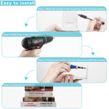 Homakover Invisible Floating Bookshelves, Heavy-Duty Book Organizers, Wall Mounted Bookshelf, Iron Storage Shelves for Bedroom, Living Room, Office (Small) (2 Pieces, White) Homakover