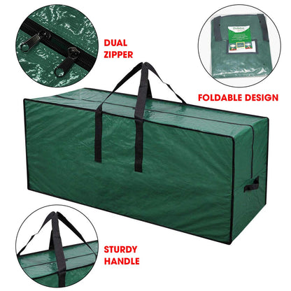 Primode Christmas Tree Storage Bag | Fits Up to 9 Ft. Tall Disassembled Tree I 65"x15"x30" Holiday Tree Storage Case | Protective Zippered Artificial Xmas Tree Bag (9ft, Green)