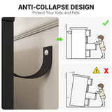 GarveeHome 6 Drawer Dresser, Modern Wooden Dresser with Gold Handles and Storage Space, Chest of Drawers for Bedroom, Hallway, Living Room and Entryway, Black GarveeHome