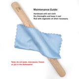 Bakehope Rolling Pin for Baking Pasta Pizza Bread, Natural Beech Wood Dough Roller(15.75 Inches, dowel) Bakehope