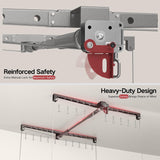 Overhead Garage Storage Rack for 10–12 FT Ceiling, Heavy-duty 4x4 FT Ceiling Storage Racks with Safety Lock, Ideal for Garage Storage Mounted Lift System and Storage Organizer, 250lbs Capacity KOKORACKER