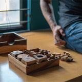 BSIRI 9 Puzzles in a Box - Wooden Brain Teaser Puzzles, 3D Puzzles for Adults, Educational Kids Games, Mind Puzzles for Adults and Brain Games for Kids, Ideal for Birthday Gifts and Patio Decor BSIRI