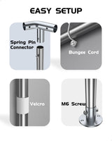 KYBOLT 10 x 20 Ft Heavy-Duty Carport, Portable Garage, 180g PE Waterproof Canopy and 8 x 1.0 mm Poles for Full-Size Pickup Trucks, Boats, and SUVs - White KYBOLT